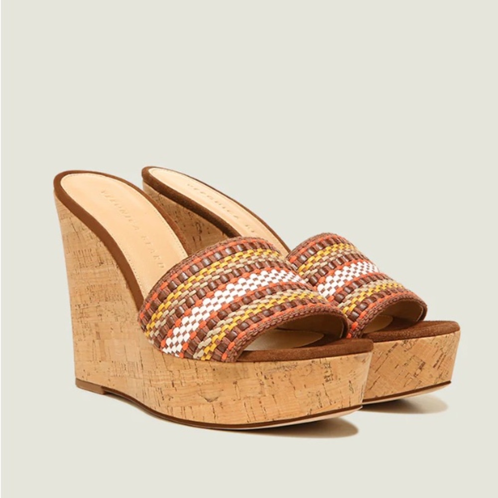 VERONICA BEARD DALI WOVEN WEDGE SANDALS